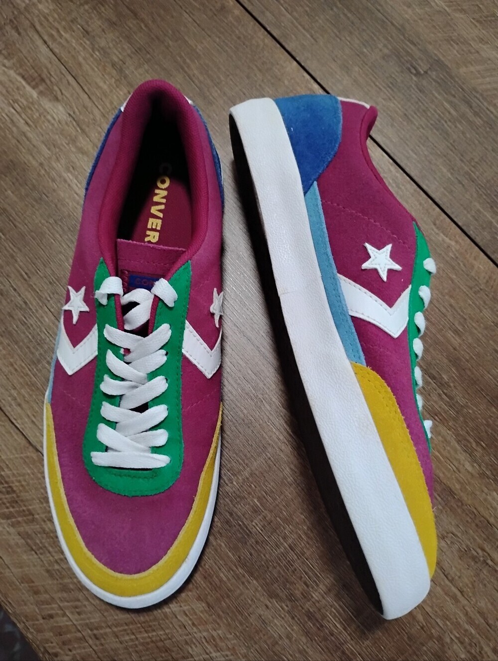Converse Net Star Classic Low 166859C Retro Colorblock Suede Sneakers